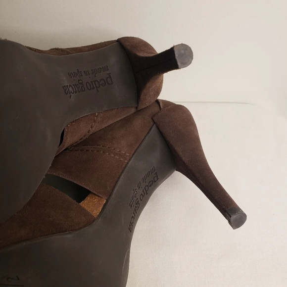 Pedro Garcia Platform Leather Peep Toe Crossover Brown (Size 40.5) - Picture 14 of 17